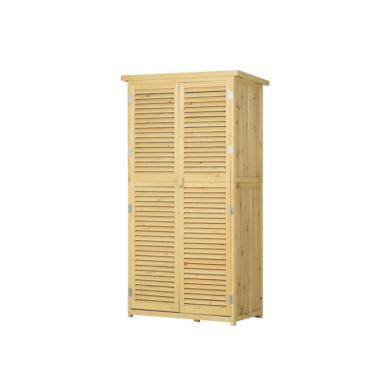 Wooden Garden Tool Storage Cabinet