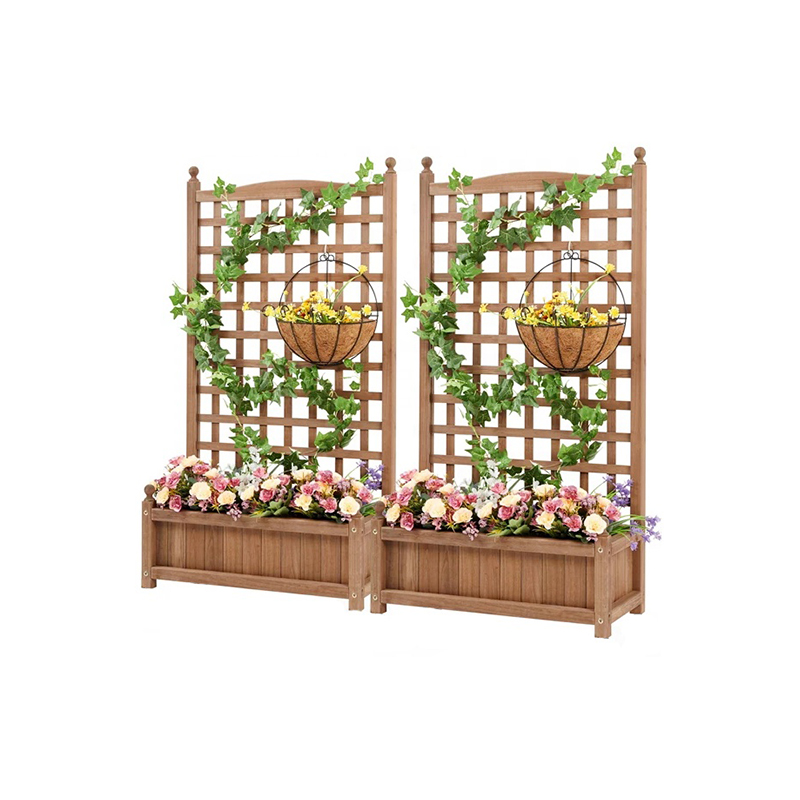 Wooden Trellis Garden Planter Rack For Vine Climbing